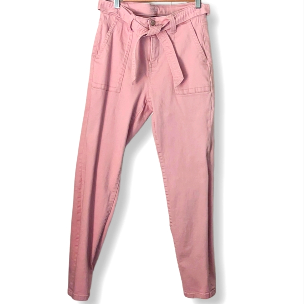 🌸Soho NY and Co. "Super High Waist Tapered Leg" Pink Jeans - Picture 7 of 12